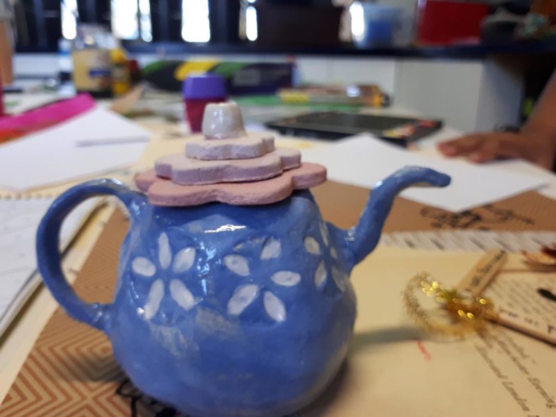 Blue clay teapot