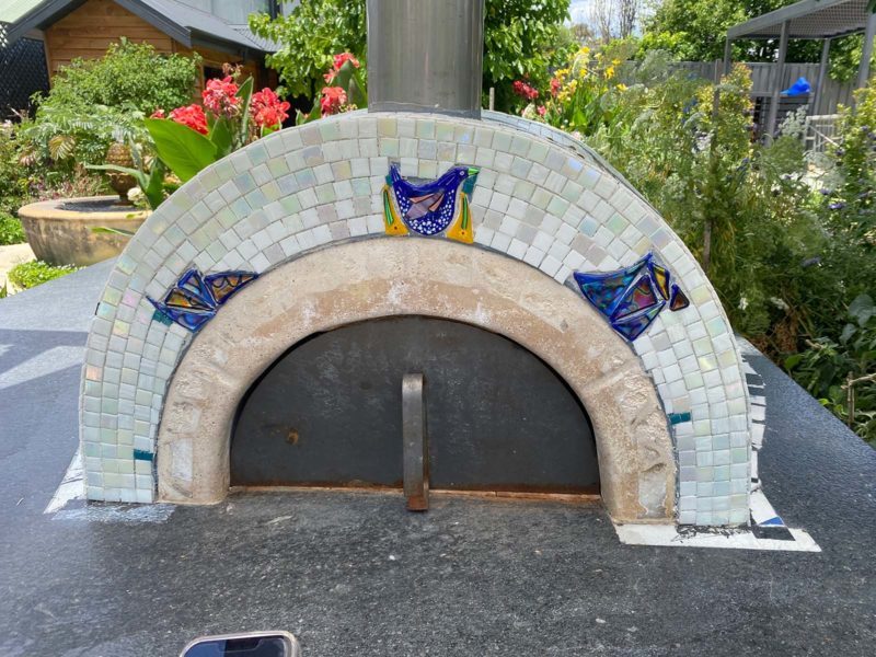 Glass Mosaic Pizza Oven commission