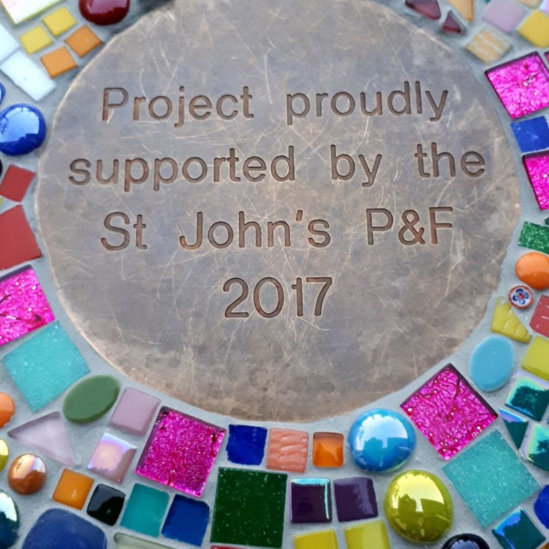 Mosaic supporters stone